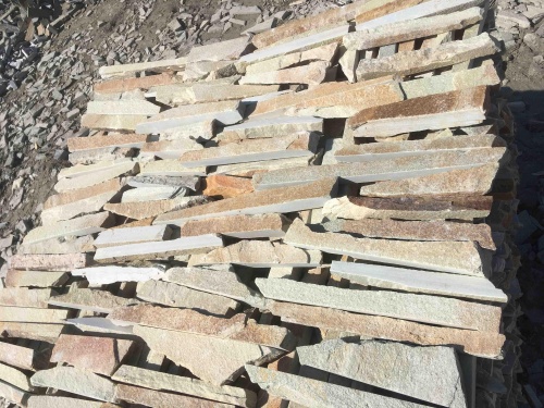 Горбушка златолит золотистый для облицовки купить в Химках