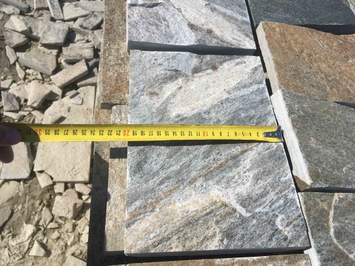 Плитка пилёная златолит Уральский для цоколя, отмостки купить в Химках